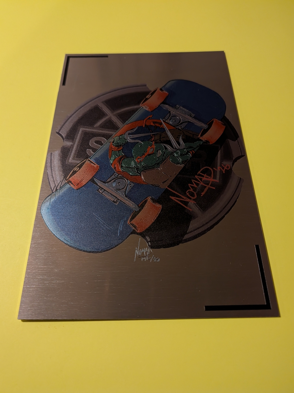 TMNT RAPHAEL EMBOSSED METAL ART BOOK LTD 10 NEW SIGNED BY NOMAD WITH COA